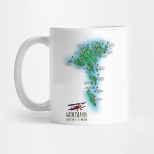 Faroe Islands Kingdom of Denmark map Mug